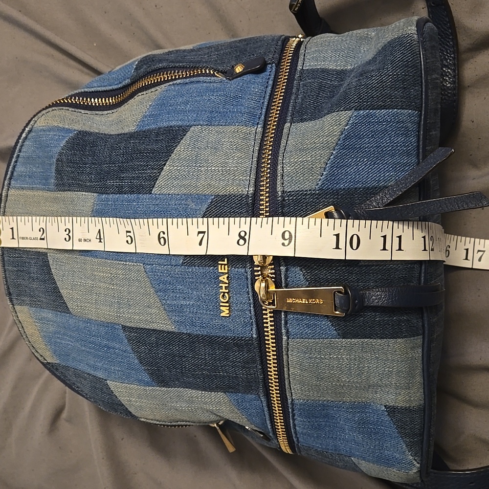 Michael Kors Denim Patchwork Backpack - Picture 14 of 15